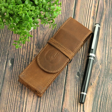 FPR Compact Two Pen Leather Case