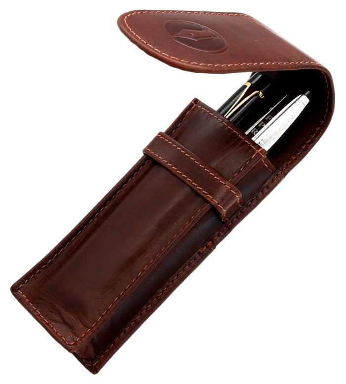 FPR Compact Two Pen Leather Case