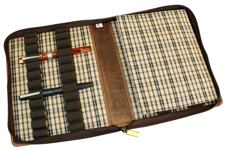 Girologio Zippered 24 Pen Case - Bomber Brown