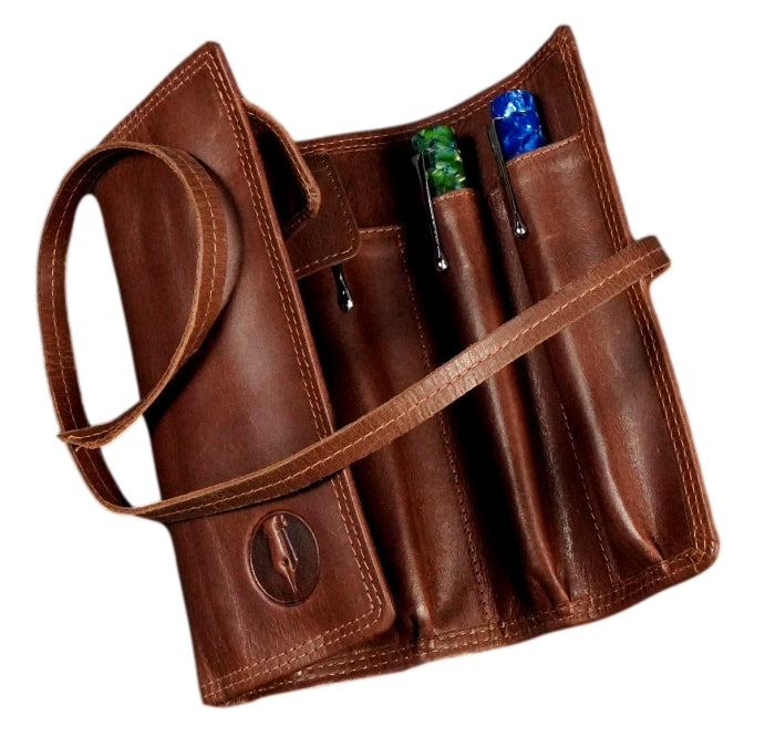 FPR Leather 6 Pen Roll-Up Pouch - Mix and Match BOGO