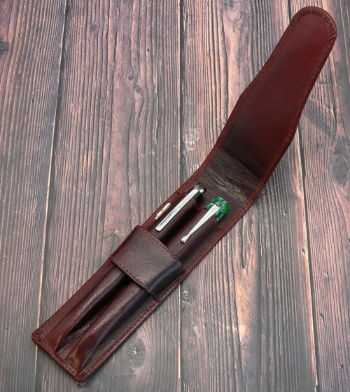 Girologio 2 Pen Case - Oxblood