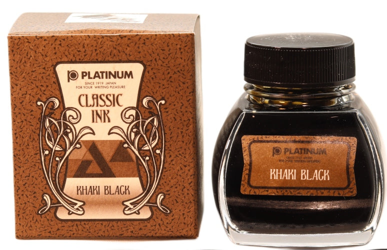 Platinum Khaki Black Fountain Pen Ink