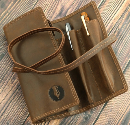 FPR Leather 6 Pen Roll-Up Pouch - Mix and Match BOGO
