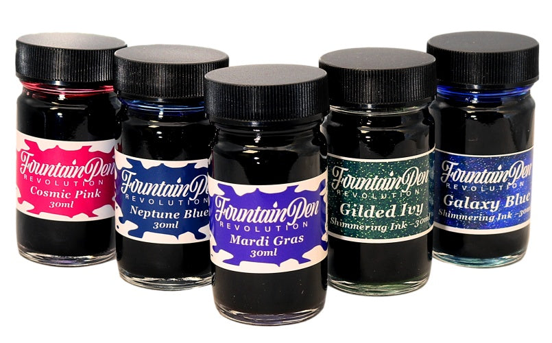FPR Shimmer/Sheen Fountain Pen Ink Bundle (5 bottles)