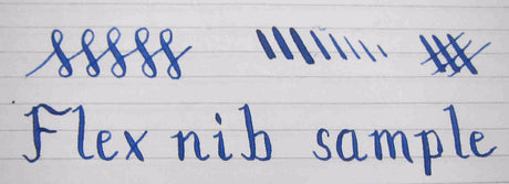 flex nib writing sample