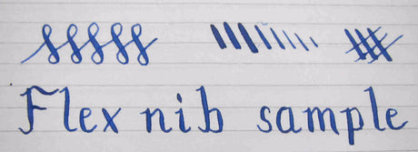 flex nib writing sample