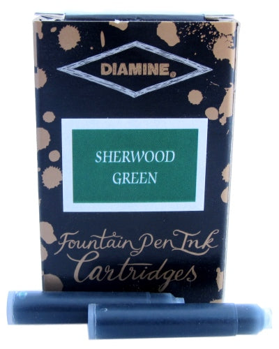 Diamine Sherwood Green Fountain Pen Ink Cartridges