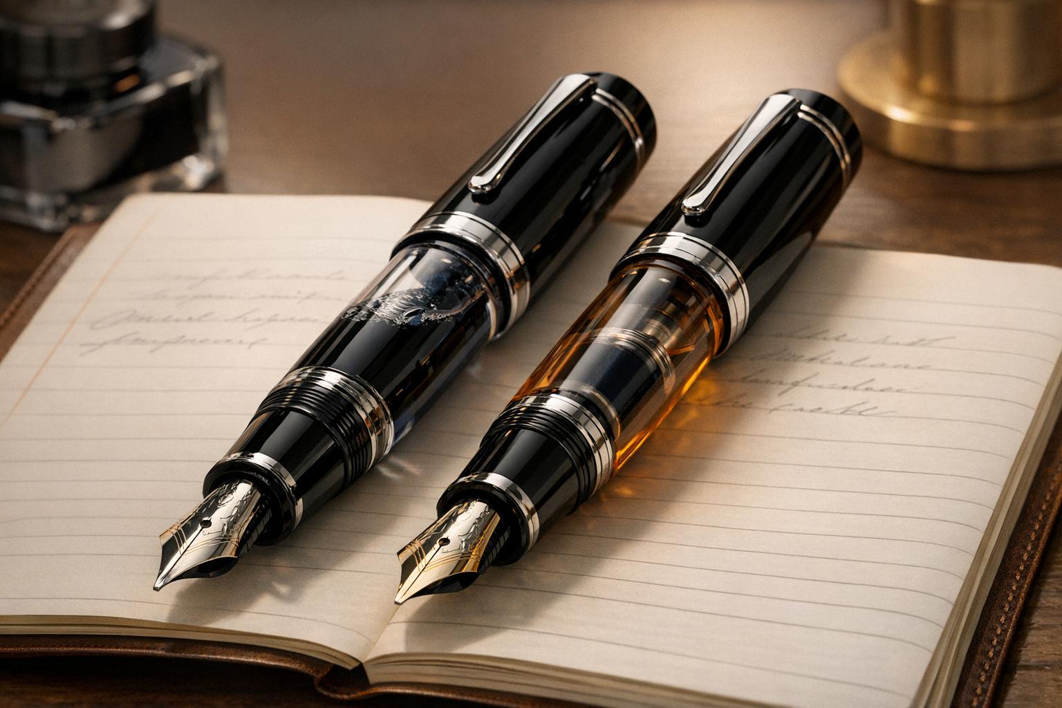 Oversized Flagship Pens: Piston vs. Cartridge