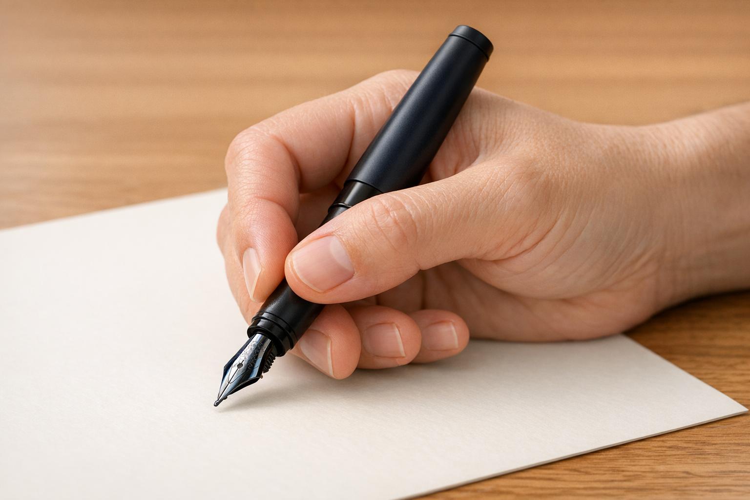 How to Hold a Fountain Pen Correctly