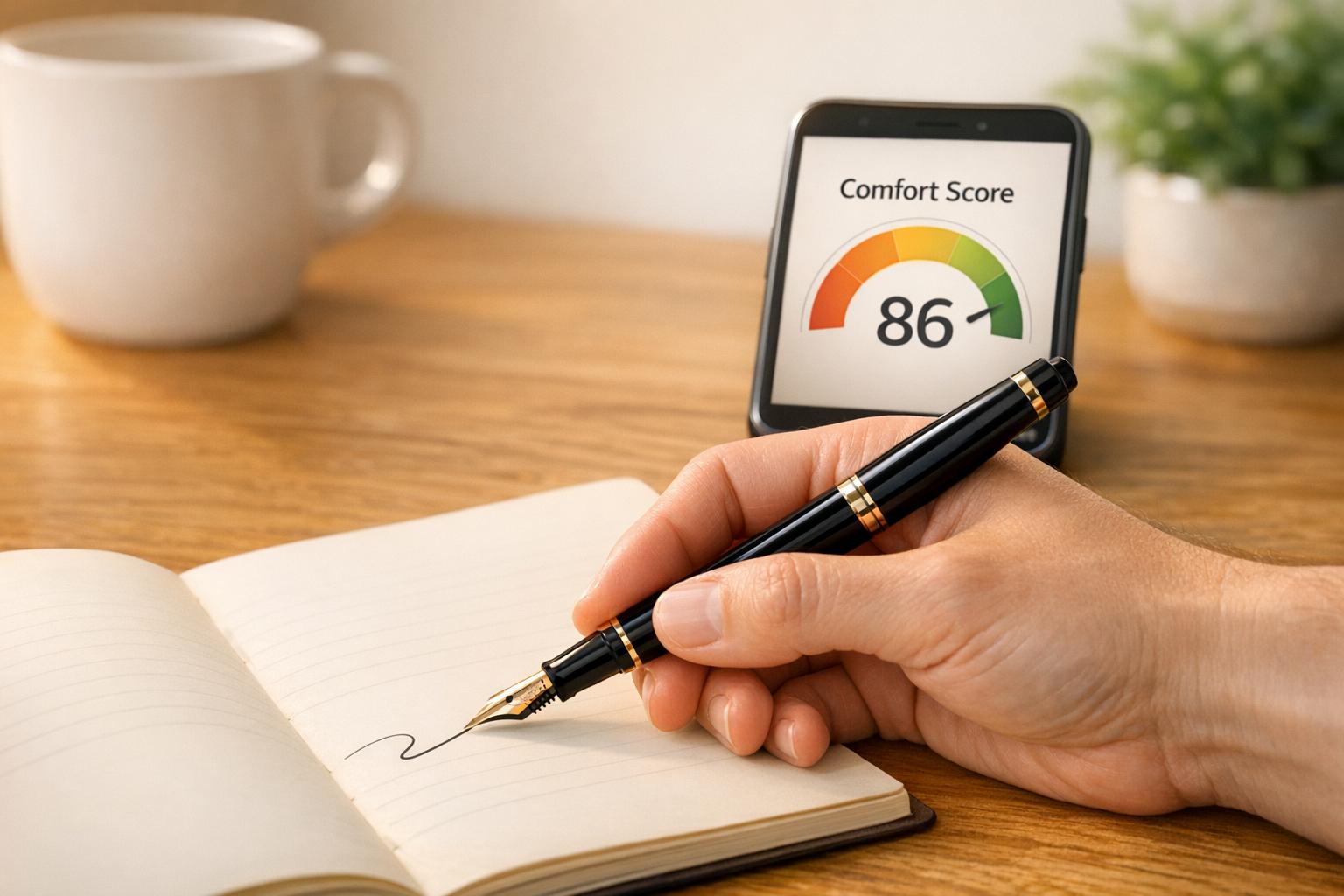 Fountain Pen Writing Comfort Score