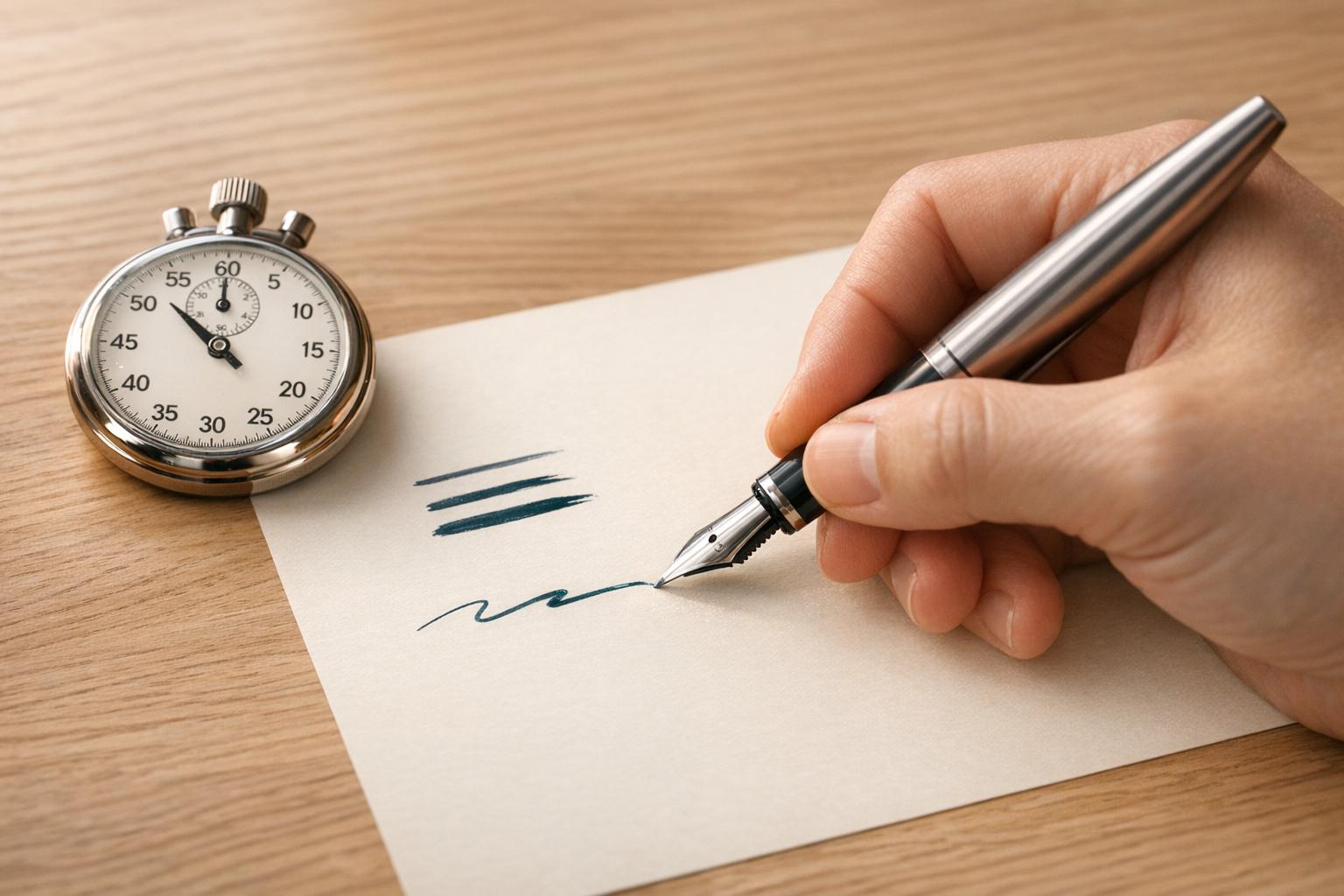 Fountain Pen Writing Speed Analyzer