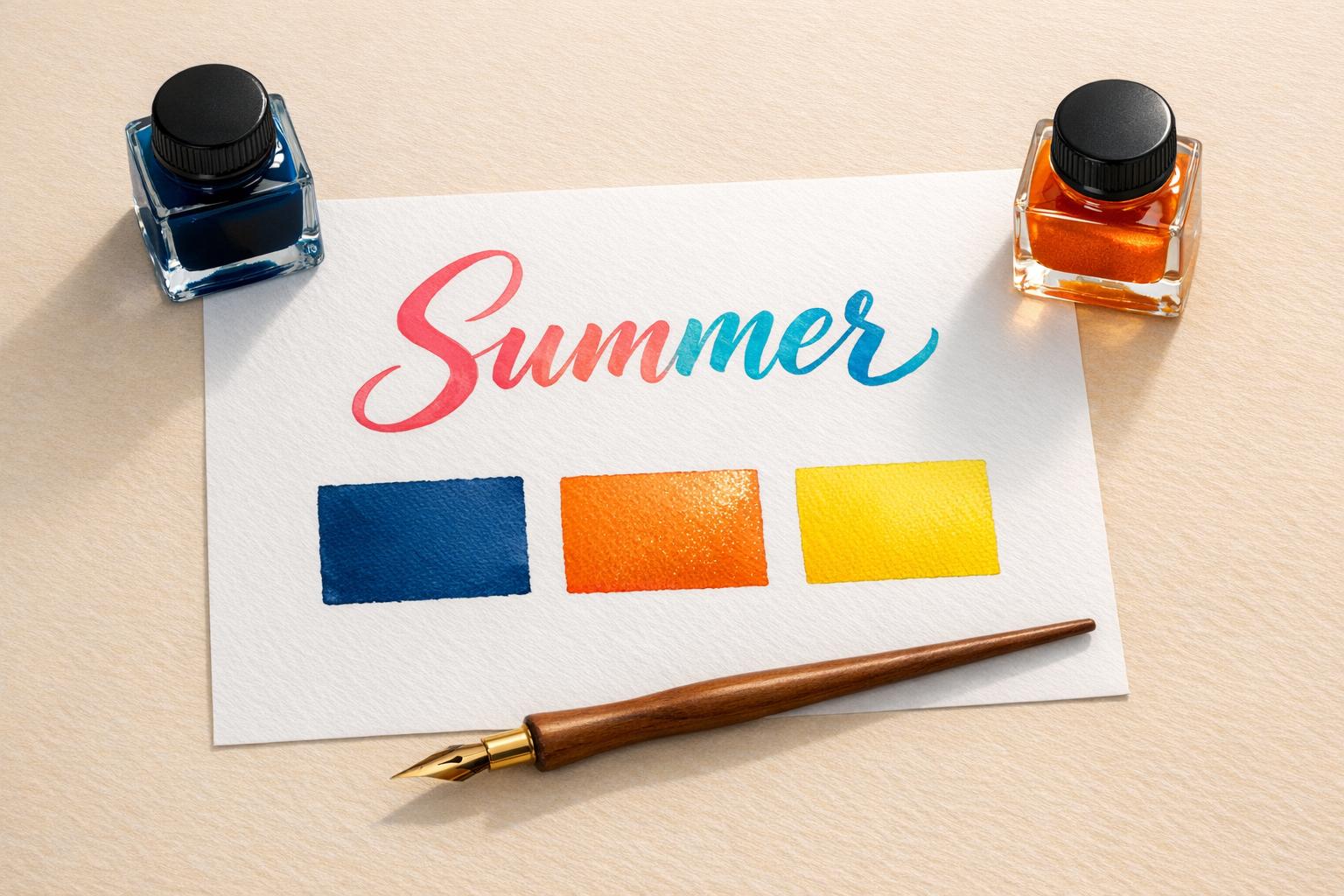 Best Inks for Summer-Themed Calligraphy