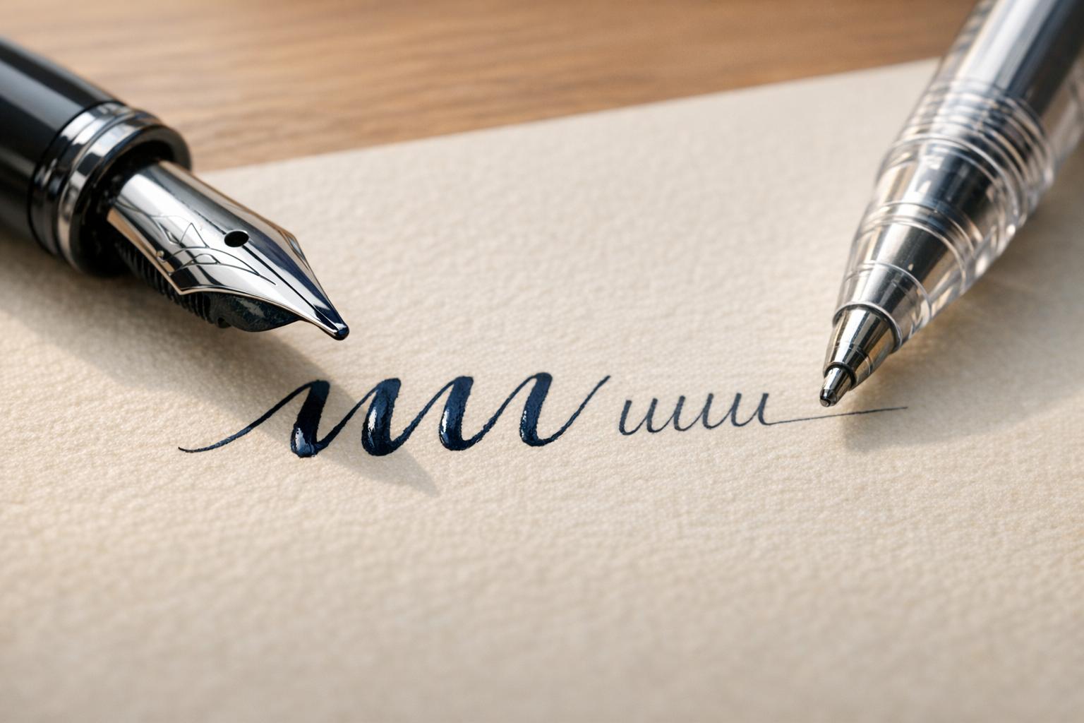 Fountain Pens vs. Ballpoints for Letterform Practice