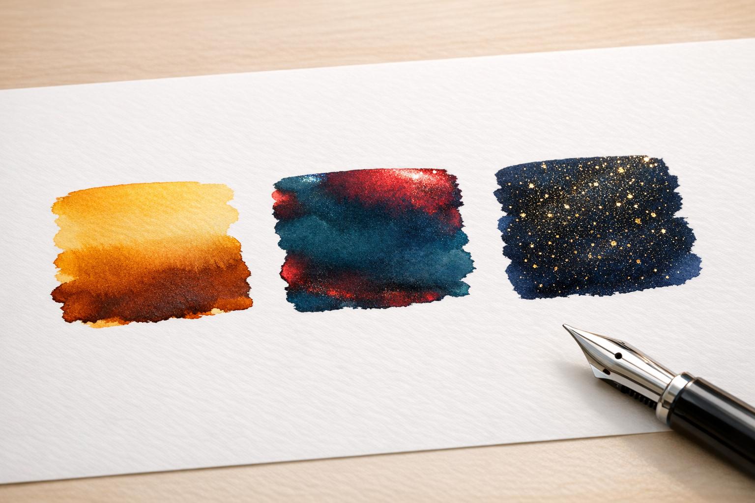 Shading vs Sheening vs Shimmering Inks