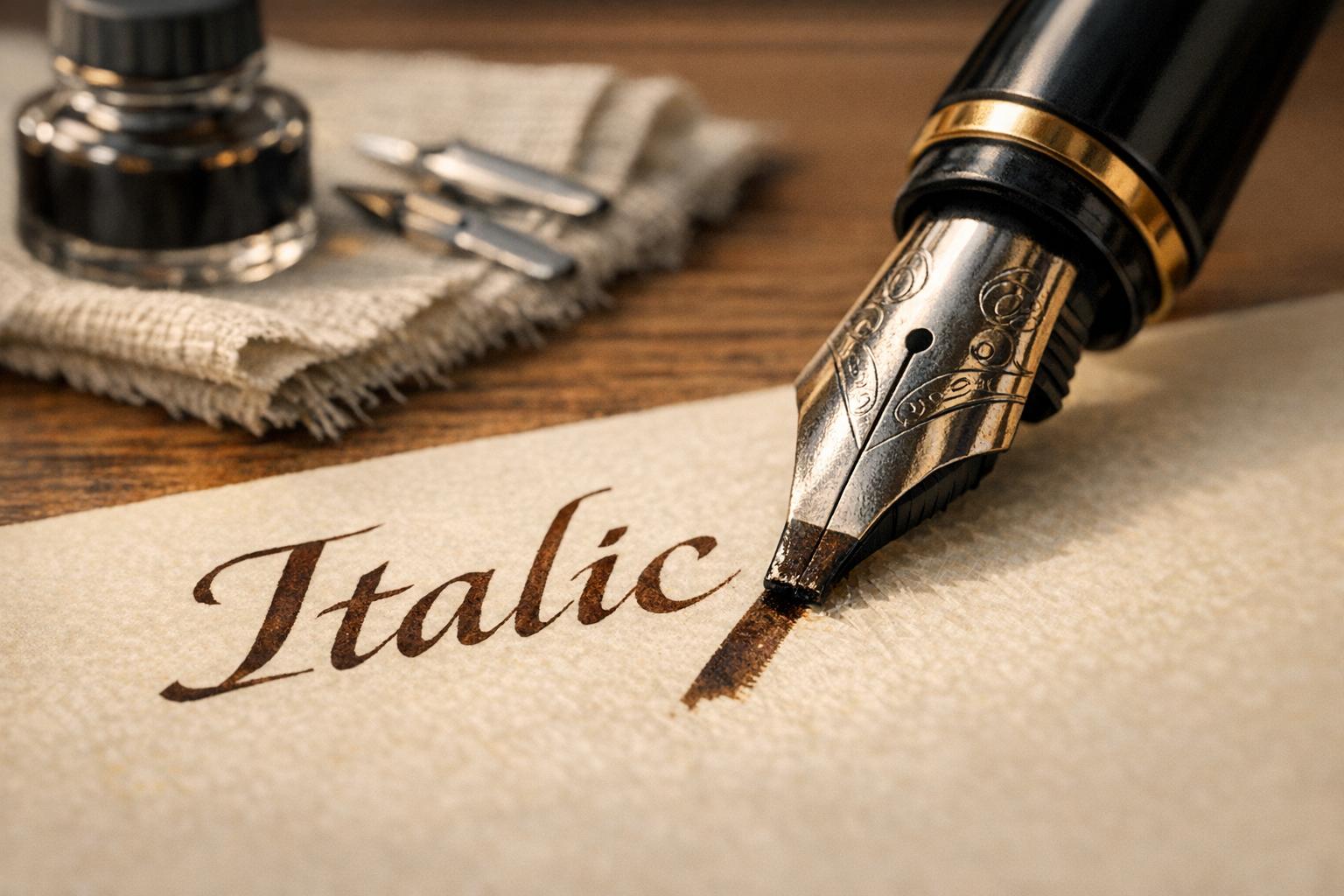 Complete Guide to Italic Calligraphy with a Fountain Pen
