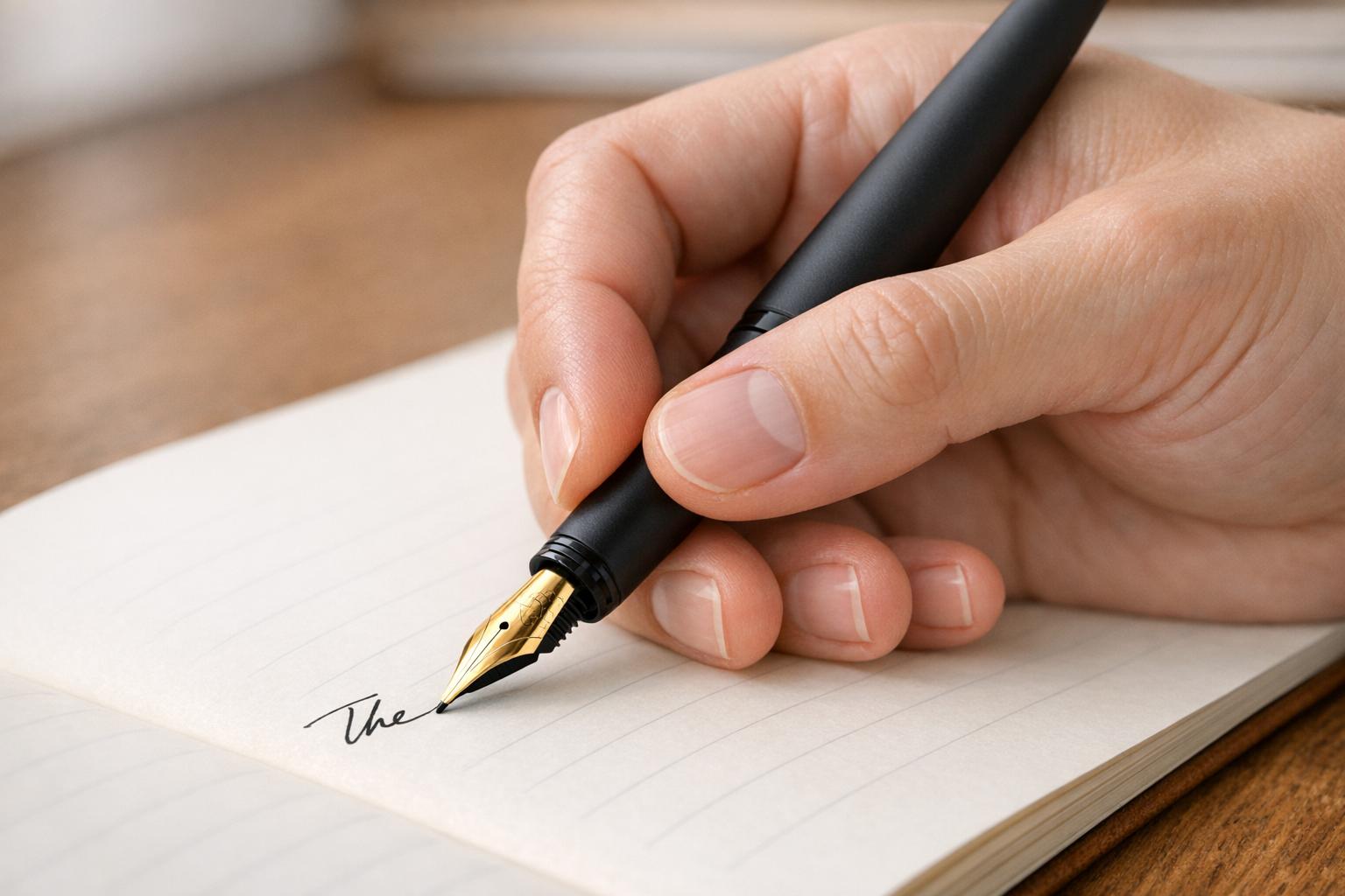 How to Hold a Fountain Pen for Smooth Writing