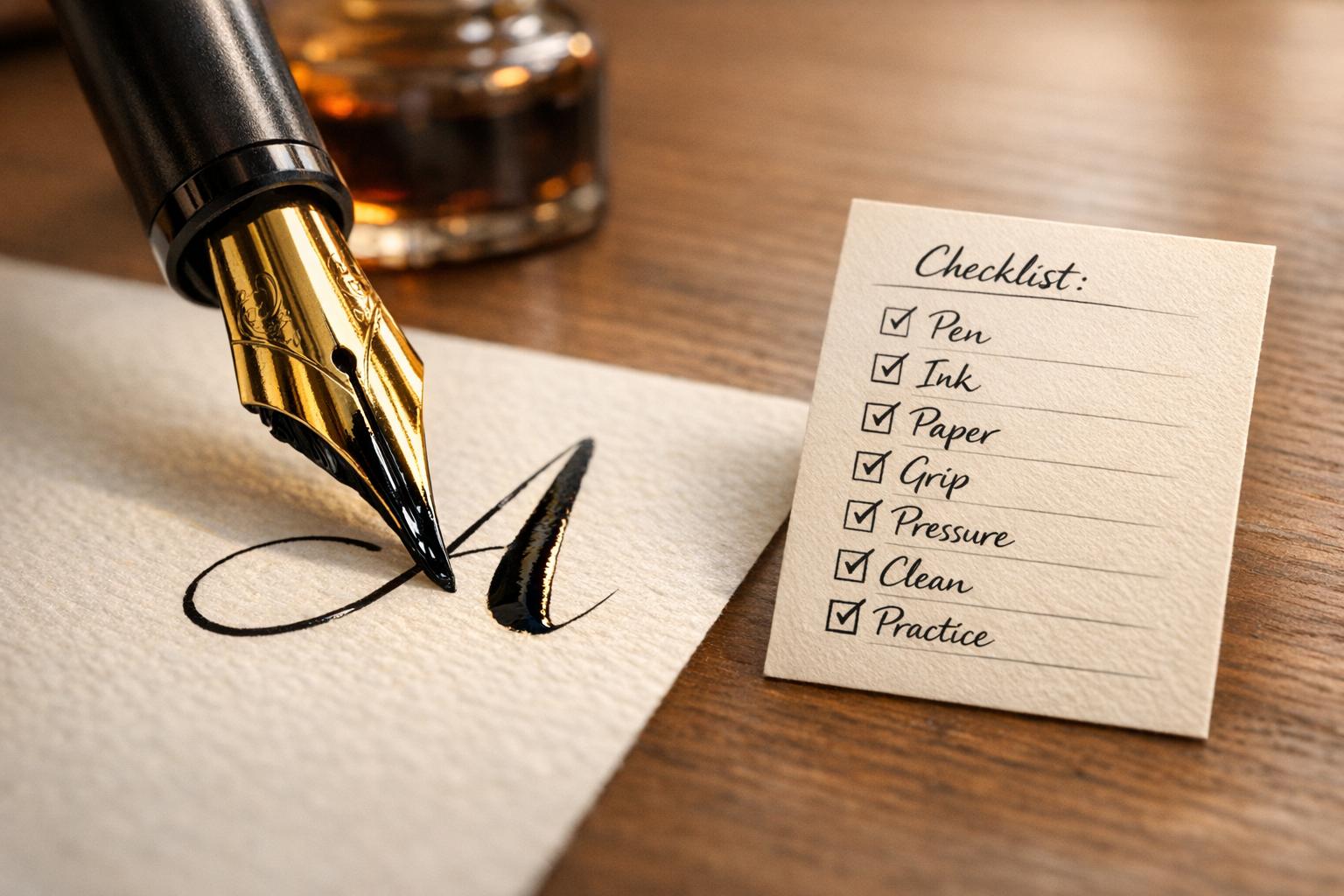 Checklist for Flex Nib Calligraphy Success