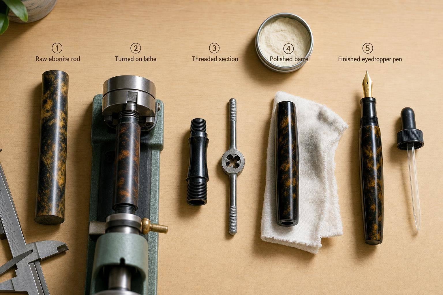 How Indian Makers Turn Ebonite Into Pens