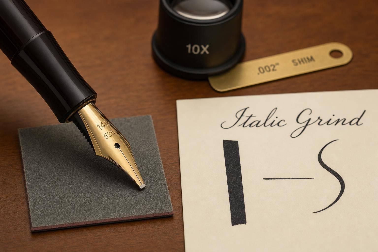 Italic Grind Guide for Fine Nibs