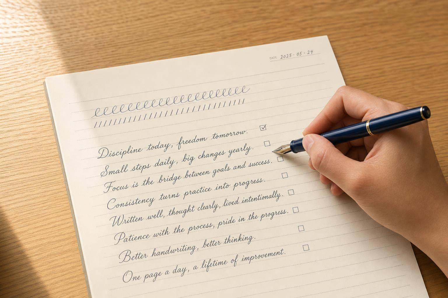 Daily Copywork - Fountain Pen Practice Guide