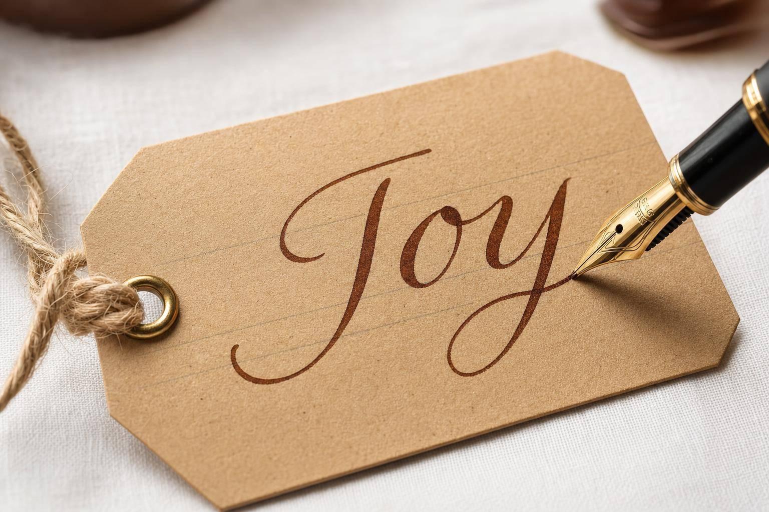 Calligraphy Gift Tags with Fountain Pens