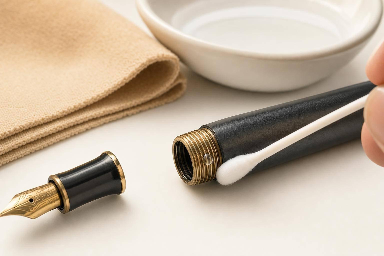 How do you clean pen threads?