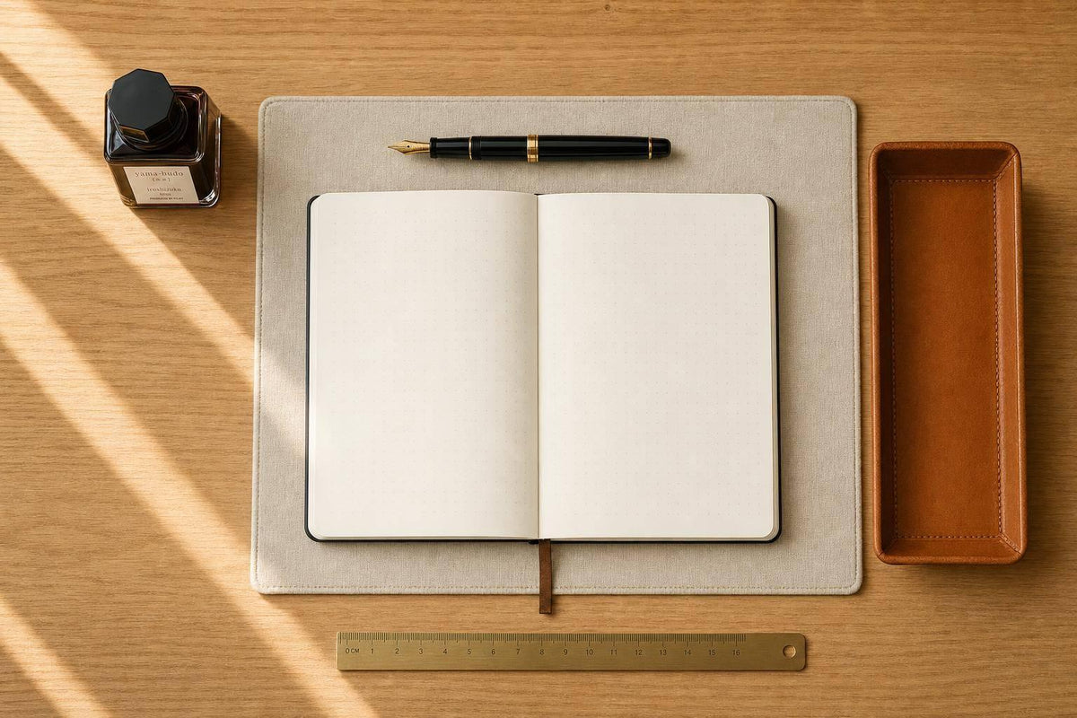 Desk Layouts for Journaling with Fountain Pens