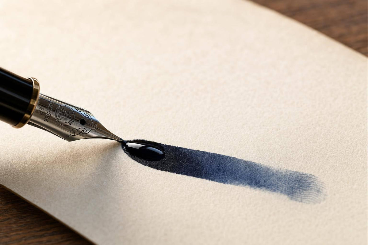 How Fountain Pen Ink Behaves on Vellum