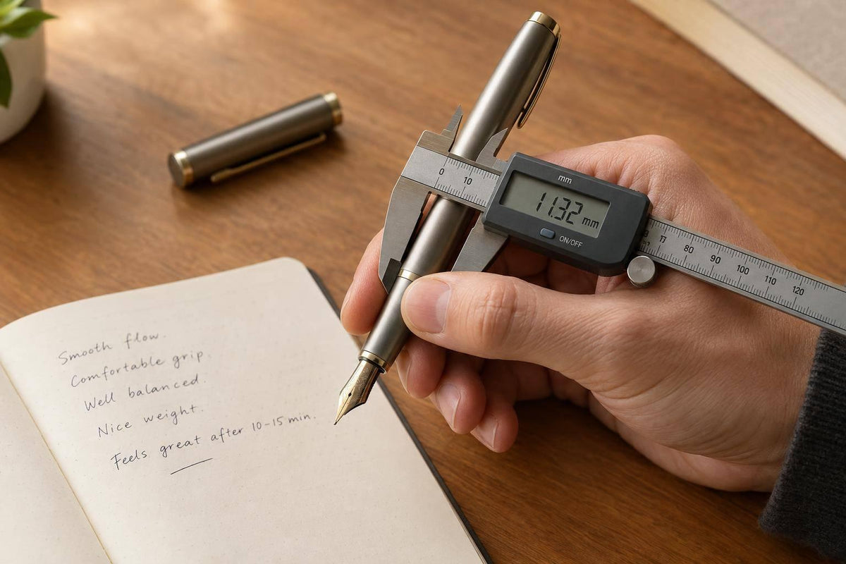 Premium pen grip guide: shape, size, hand fit