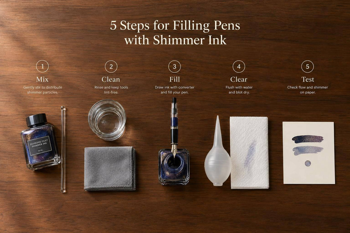 5 Steps for Filling Pens with Shimmer Ink