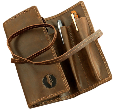 EPI Leather Pen Rolls, leather wraps, Fountain Pen Cases for 4 pens. –  GARNY & Co.
