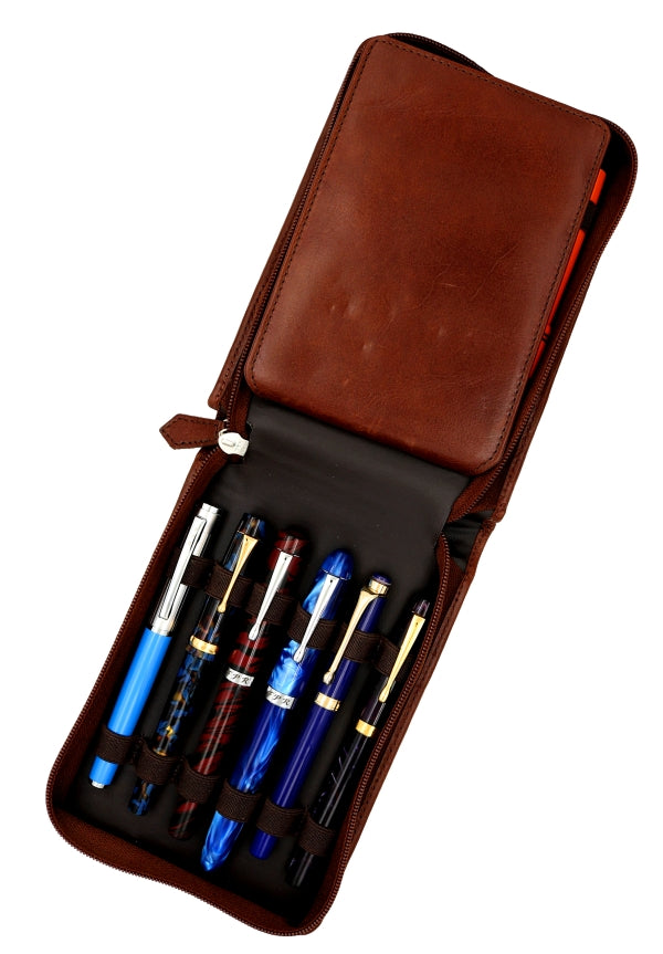 FPR Leather 12 Pen Zippered Case