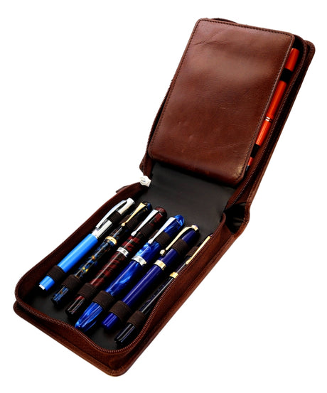 FPR Leather 12 Pen Zippered Case