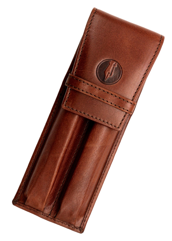 FPR Leather Two Pen Pouch