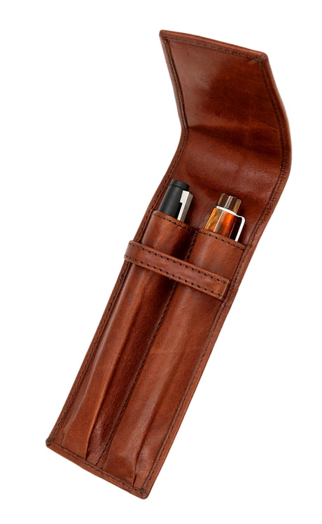 FPR Leather Two Pen Pouch