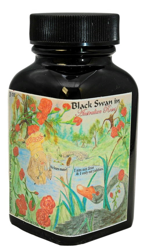 Noodler's Fountain Pen Ink 3oz Black Swan In Australian Roses