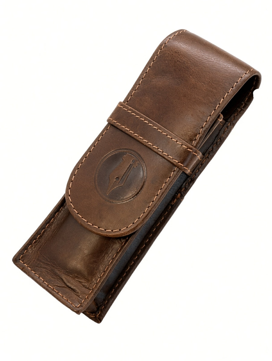 FPR Compact Two Pen Leather Case