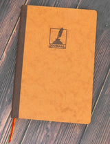 Exacompta basic a5 notitieboekje - bruin/goud - gelinieerd