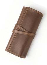 FPR Leather 6 Pen Roll-Up Pouch
