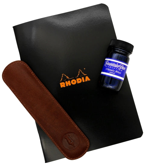 Pen Pouch, Notebook, and FPR Blue Ink Bundle