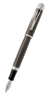 Retro 51 Tornado Fountain Pen - Platinum Executive Black Nickel