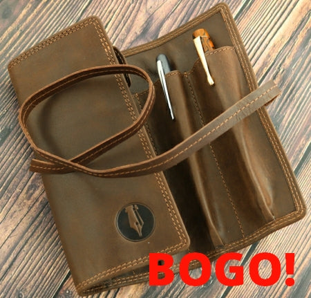 FPR Leather Roll-up Pen Pouch - Buy One Get One FREE!