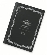 Black A5 Tomoe River Notebook - Blank (68gsm) with a decorative white border, featuring the text Tomoe River, NOTE BOOK, 68 gsm, and A5 / Plain on the cover.