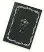 Black A5 Tomoe River Notebook - Blank (68gsm) with a decorative white border, featuring the text Tomoe River, NOTE BOOK, 68 gsm, and A5 / Plain on the cover.