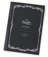 Black Tomoe River A5 Notebook - Dot Grid (52gsm) featuring a white decorative border and center text.