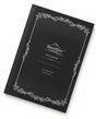 Black Tomoe River A5 Notebook - Graph (52gsm) with a grid pattern on the cover, ornate white decorative borders, and text reading NOTE BOOK and A5 / 5mm Grid.
