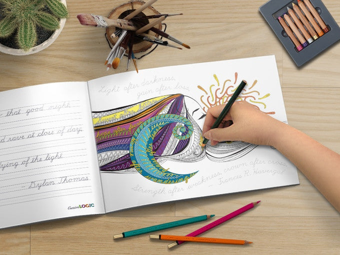 The Art of CursiveLogic Adult Coloring Book