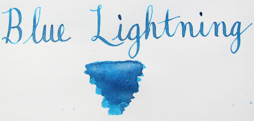 diamine blue lightning shimmer writing sample