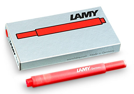 Rote Tintenpatronen für Füllfederhalter von Lamy