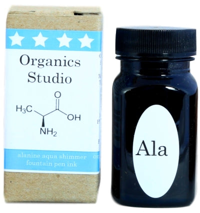 Organics Studio Alanine Aqua Shimmer Fountain Pen Ink – Fountain